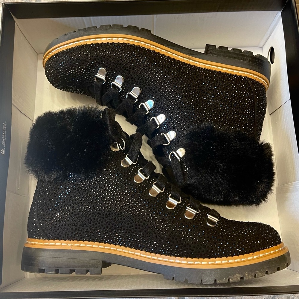 INC International Concepts Black Bling Fury boots